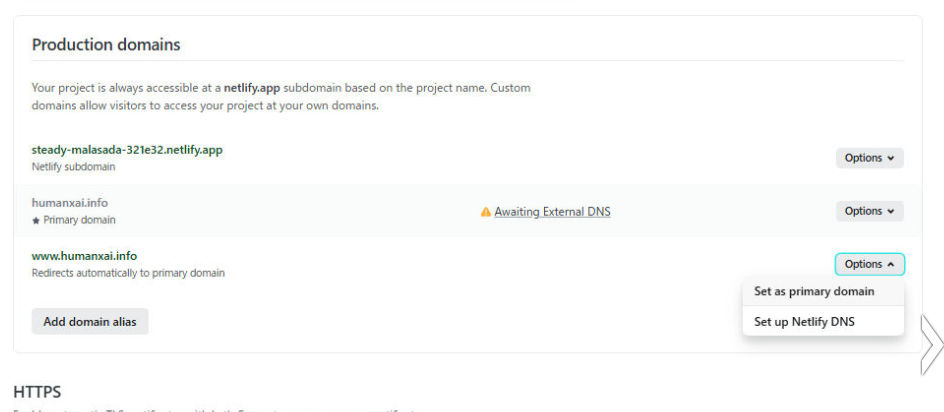 NetlifyのDNS設定