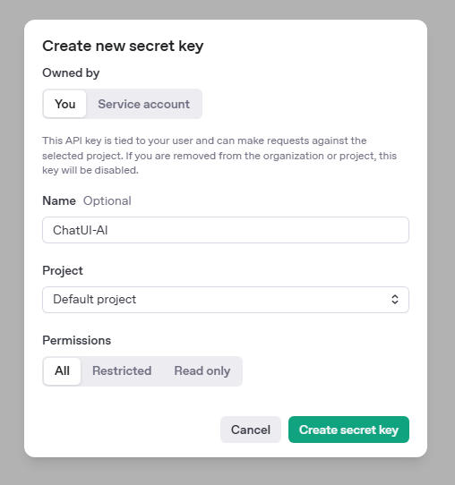 Cursor:Webで動くチャットUIを作る:OpenAI APIキーを取得 02